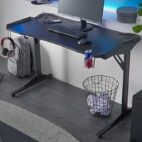 Bureau d'ordinateur Bernal - 119x60x76cm - avec éclairage led - noir