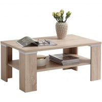 Table basse Bastille 100x60 avec étagère - chêne