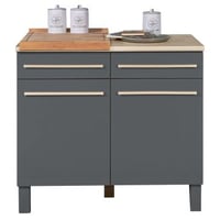 Armoire de cuisine Bilberry | 100 x 60 x 90 cm | Gris