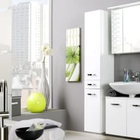 Colonne Bobbi haute 30cm 2 portes et 1 tiroir - blanc