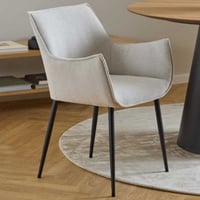 Chaise de salle à manger Bonita - 56x56x83cm - tissu beige