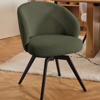 Chaise de salle à manger Danira - 58x60x80cm - tissu vert