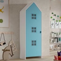 Armoire Casami Bruges - 58x37x172 cm - Bleu