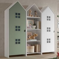 Armoire 3 pièces Casami Bruges - 173x37x172 cm - Vert/blanc 