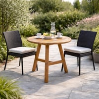 Table de jardin Sintra Gescova - Teck recyclé - Ø120x75cm - Brun