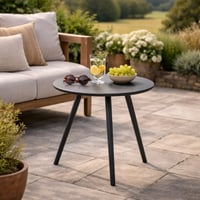 Table d'appoint Burnie Emob - aluminium gris foncé - compact extérieur