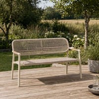 Canapé de jardin 2 places Midleton Gescova - aluminium sable - 143x69x80cm