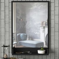 Miroir Costa - 60x47x173cm - avec tablette - noir