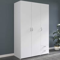 Armoire Salvador 3 portes & 2 tiroirs - blanc