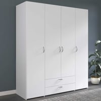 Armoire Salvador 4 portes & 2 tiroirs - blanc