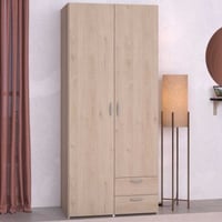Armoire Salvador avec 2 portes & 2 tiroirs - chêne Jackson