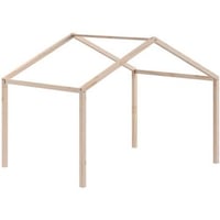 Toit pour lit au sol Dallas - 210x147x104cm - bois de pin massif