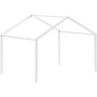 Toit pour lit au sol Dallas - 210x147x104cm - bois de pin massif - blanc
