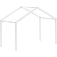 Toit pour lit au sol Dallas - 210x97x104cm - bois de pin massif - blanc