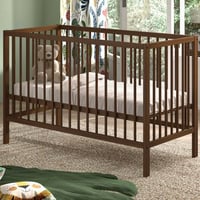 Lit bébé Dino | 60x120cm | réglable | bois de hêtre | couleur noyer