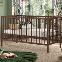 Lit junior Dino 70x140cm - réglable - bois de hêtre - couleur noyer