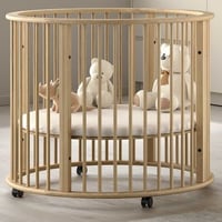 Parc pour bébé Dino - Ø90cm - réglable - bois de hêtre massif 