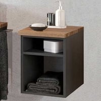 Placard mural Dasa 30cm avec 1 étagère - graphite/gris mat 