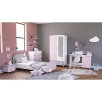 Chambre d'enfant Stellar: lit 90x190cm, chevet, commode, armoire, bureau