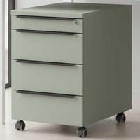 Bloc-tiroirs à roulettes Hermoso | 42 x 60 x 63 cm | Vert satiné