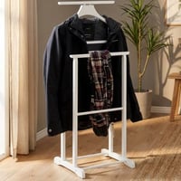 Porte-manteau avec porte-pantalon | Blanc