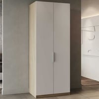 Penderie Spectre 80cm - blanc mat/chêne