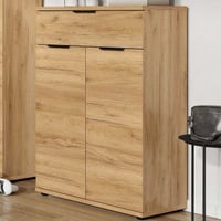 Armoire à chaussures Frodo 75cm avec 1 tiroir & 2 portes - chêne 
