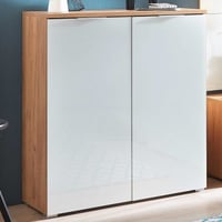 Armoire à chaussures Tille 89cm avec 2 portes - blanc/chêne 