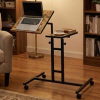 Glen Bureau debout pour ordinateur portable | 100 % mélaminé | Pin atlantique, noir