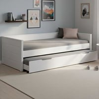 Lit gigogne Dream The Future | 208,4 x 60 x 98,2 | 100% mélaminé | Couleur : Blanc