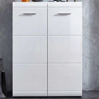 Armoire à chaussures Allan 90cm avec 2 portes - blanc 