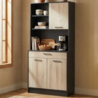 Vaisselier Romanie-chêne Kronberg/noir mat