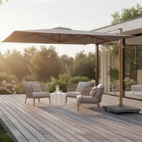 Parasol Portland - 300x300cm - aluminium - taupe