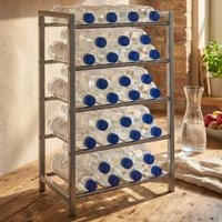 Porte-bouteilles | 34 x 22 x 59 cm | Gris / Métal