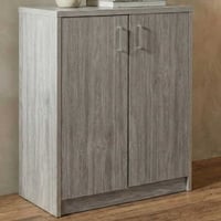 Commode Spacio 84cm 2 portes - chêne gris
