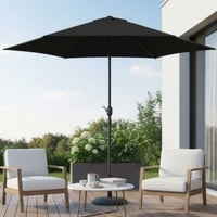 Parasol Norman - Ø300cm - aluminium - noir