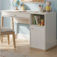 Bureau enfant Malika 123cm avec tiroir - châtaignier blanc