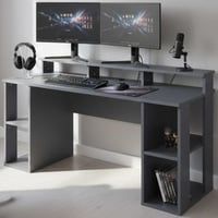 Gaming desk Match Point | 160 x 91 x 76,5 cm | Couleur : Anthracite | Avec espace de rangement