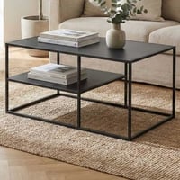 Table basse Newton - 90x60x45 cm - acier noir