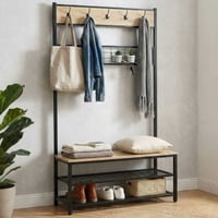 Vestiaire Alizee - 100x40x180cm - décor chêne/noir