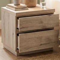 Table de chevet Paris 2 tiroirs - brun