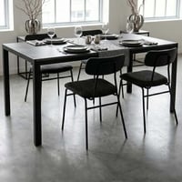 Table à manger Colin | 80 x 160 x 75 cm | Plateau réversible | Oak-/Stone-design