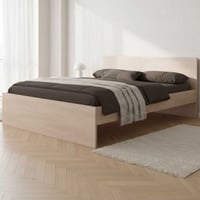 Lit double Ponte 160x200cm - décor chêne