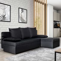 Siège d'angle Gagliardini | 206 x 146 x 90 cm | Noir