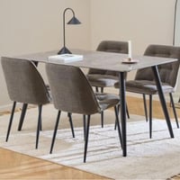 Table de salle à manger rectangulaire Wicklow - 140x80x75cm - céramique - grijs