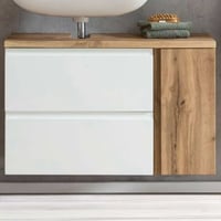 Meuble lavabo Varese | 85 x 47 x 56 cm | Wotan Oak / White