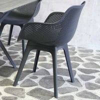 Chaise de jardin Jelle - lot de 4 - anthracite