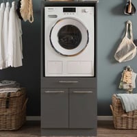 Armoire à linge Laundreezy | 68 x 68 x 162 cm | Anthracite