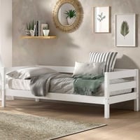 Lit banquette Maggie - 90 x 200cm - bois pin massif - blanc