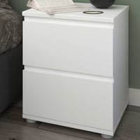 Table de chevet Nux 2 tiroirs - blanc Table de chevet Nux 2 tiroirs - blanc